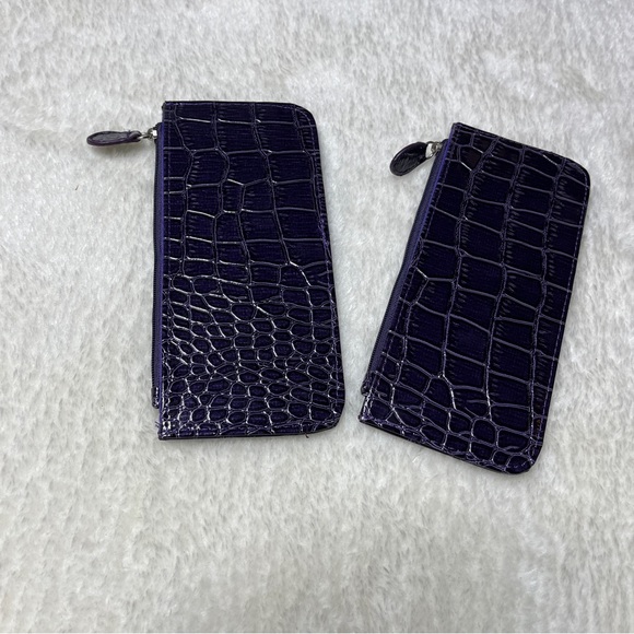 Hananel Reptile Print Purple Wallet - Picture 4 of 10